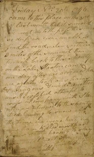 Copy of first page of Breen diary
