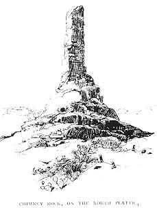 Drawing of Chimney Rock