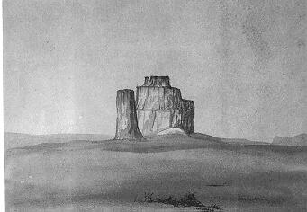 Drawing of Courthouse Rock